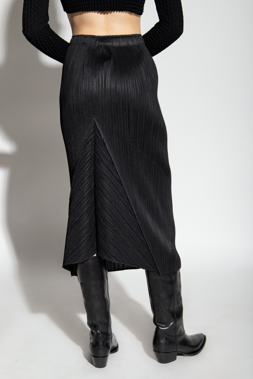 【メーカー再生品】 Black Pleated Please Pleats Miyake Issey skirt トップス